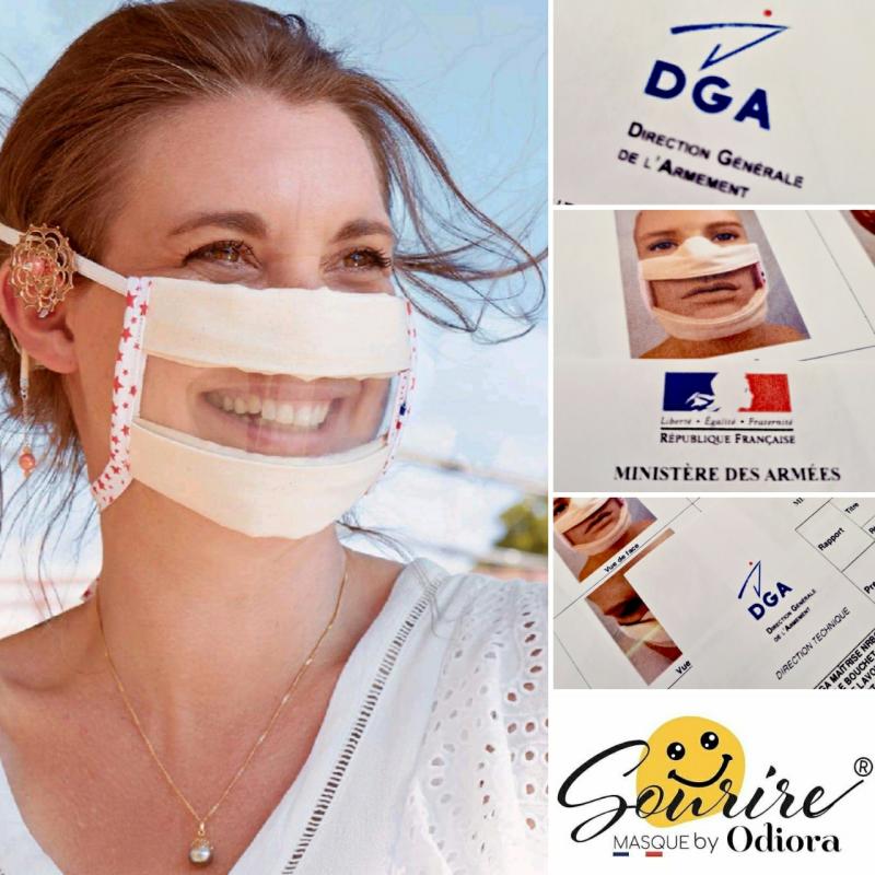 Le masque sourire d'Odiora validé par la DGA